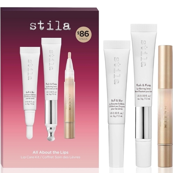 Stila Other - Stila All About the Lips lip Care Kit 3pcs Exfoliate, Prep & Plump, Glaze